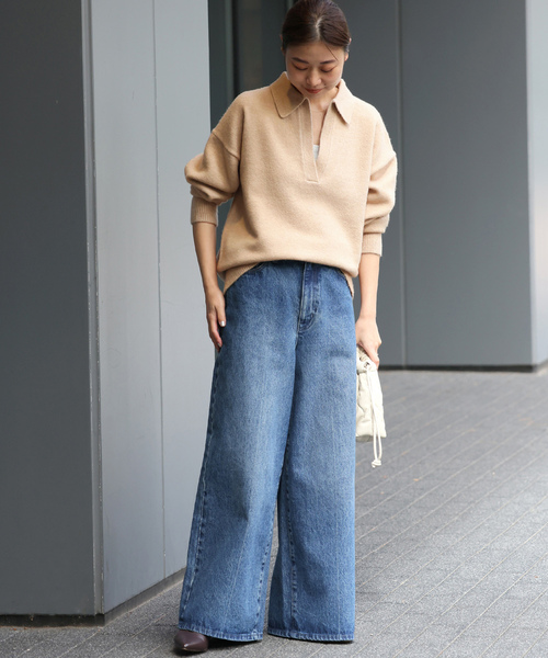 未使用JOURNAL STANDARD relumeボタン付ニット JOURNAL STANDARD relume ニット セーター 襟付きディーププル