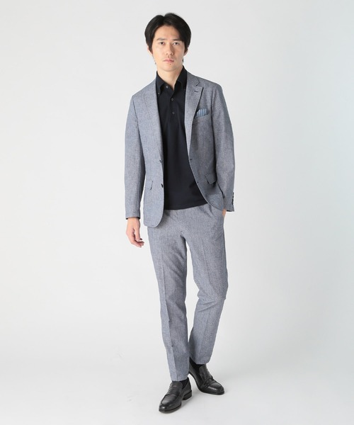 グレー スラックス C．グレー 【EL.FO URBAN WORKS】洗えるストレッチノータック