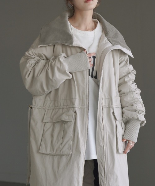 HUG.U（ハグユー） コート アウター 中綿ロングアウター レディース