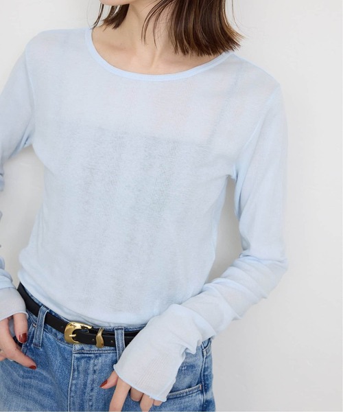 tシャツ 「追加」miller/ミラー SLOBE別注 SHEER RIB クルーネック レディース 追加》miller/ミラー SLOBE別注 SHEER RIB クルーネック（T