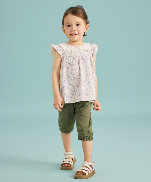 Combi mini チュニック フリル袖チュニック（小花） キッズ 子供服