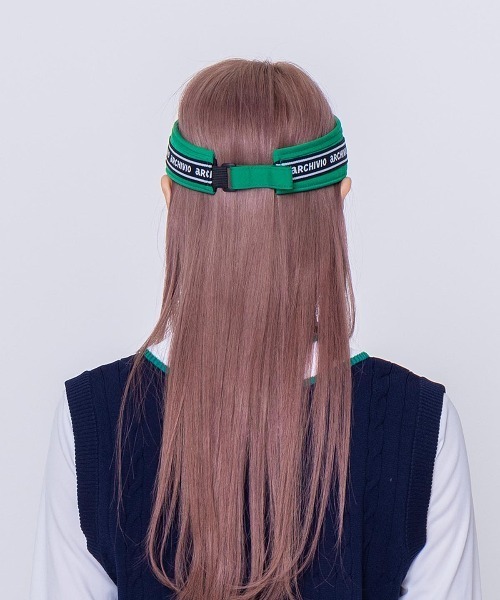 新品❤️アルチビオブラックバイザー ロゴ刺繍入り archivio サンバイザー 「LADIES」エンブレム風刺繍サンバイザー