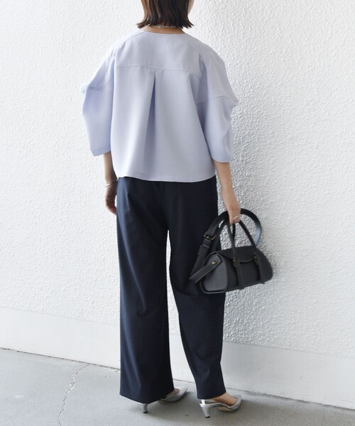 新品！SHIPS WOMEN <洗濯機可能>リネンライク ランタン袖 ジャケット SHIPS｜【WEB限定】<洗濯機可能>リネンライク ランタン袖