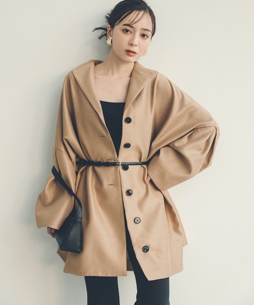 ここにゃん✨️anuans 25年 フォルムコートワンピース 2way anuans（アニュアンス） ワンピース フォルムコートワンピース