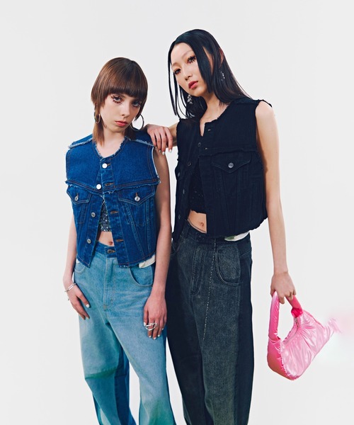 ローズバッド（ROSE BUD）/(CREOLME)デニムベスト ROSE BUD（ローズバッド） ベスト ジレ (CREOLME)デニムベスト