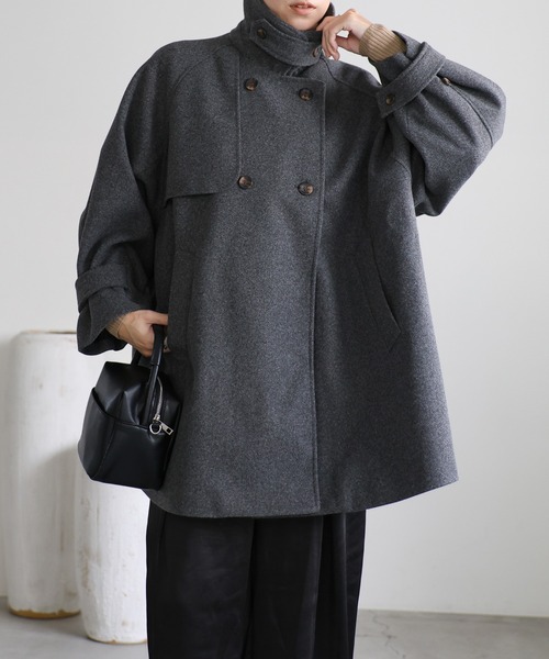 「select MOCA」 チェスターコート FREE チャコール レディース_画像8