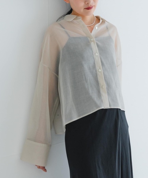 ブラウス シャツ シアーワイドスリーブ半袖シャツ レディース URBAN RESEARCH ブラウス シャツ シアーワイドスリーブシャツ