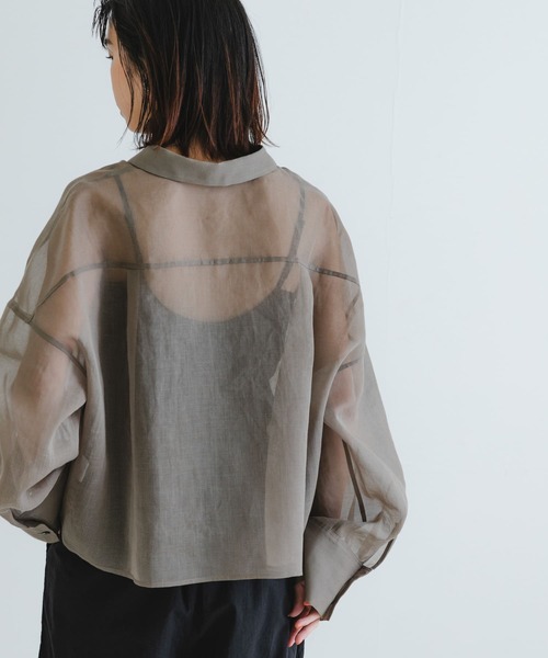 URBAN RESEARCH ブラウス シャツ シアーワイドスリーブシャツ