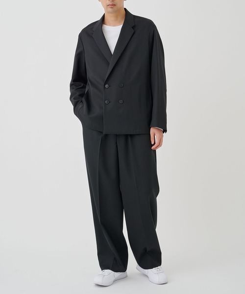 STUDIOUSセットアップ ブラック　M size STUDIOUS（ステュディオス） スラックス NO SEASON WASHABLEWOOL