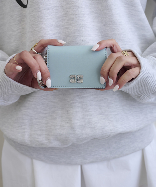 GANNI カードケース GANNI/ ガニー Ganni Bou Flap Card Holder