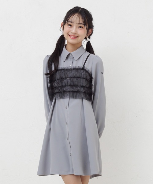 Daughter and Son ワンピース　ピンク ☆SALE☆WEB限定 パイピングフリルヒロインワンピース（V417934