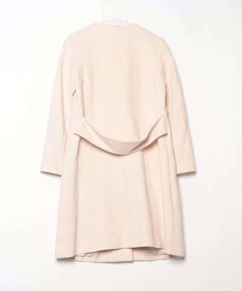 「Debut de Fiore」 ノーカラーコート 38 ベージュ レディース_画像3