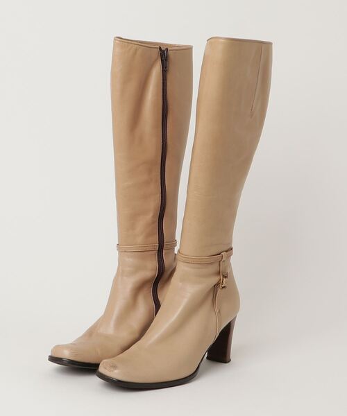 卑弥呼（HIMIKO） ロングブーツ 24cm ベージュ レディース : ZOZOTOWN