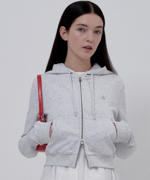 パーカー KIRSH PLAIN SLIM FIT CROP HOODIE ZIP UP キルシー