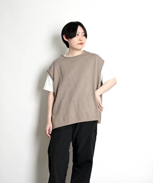 ずっと気になってた コットンニットベスト ジレ ベスト marai レディース ZOZOTOWN : トップス