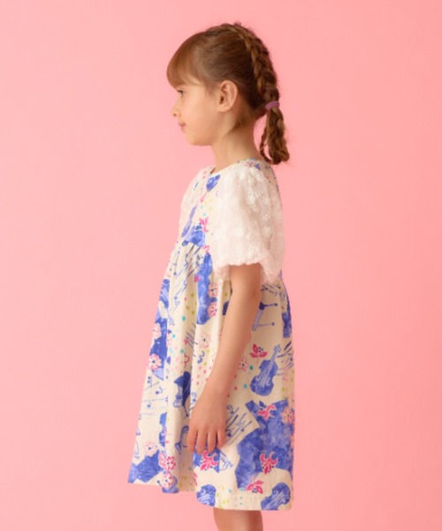 HAKKA KIDS（ハッカキッズ） ワンピース ミュージックフラワープリント