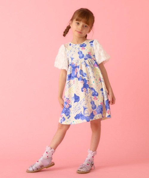 HAKKA KIDS（ハッカキッズ） ワンピース ミュージックフラワープリント