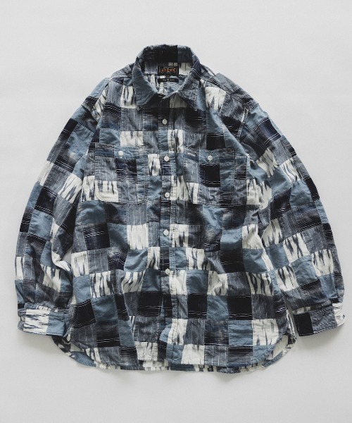 ヒスミニ パッチワーク シャツ BEAMS+ シャツ パッチワーク ワークシャツ メンズ : ZOZOTOWN