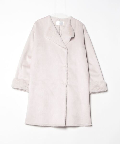 【新品】index (インデックス) ノーカラーコート index（インデックス） ノーカラーコート 36 ナチュラル レディース