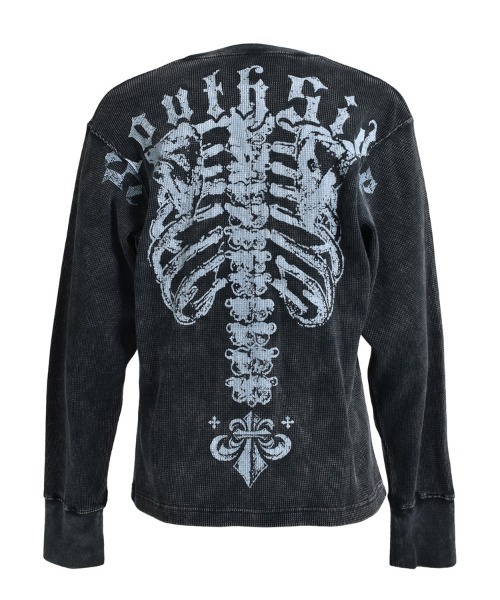 【BREATH】 NATURAL BORN WAFFLE LS TEE NATURAL BORN WAFFLE LS TEE / BLACK – BREATH - サイズ 着丈
