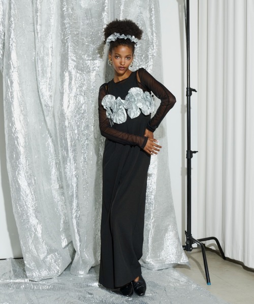 ANDRESD パンツドレス ruffled bustier pants dress ラッフル