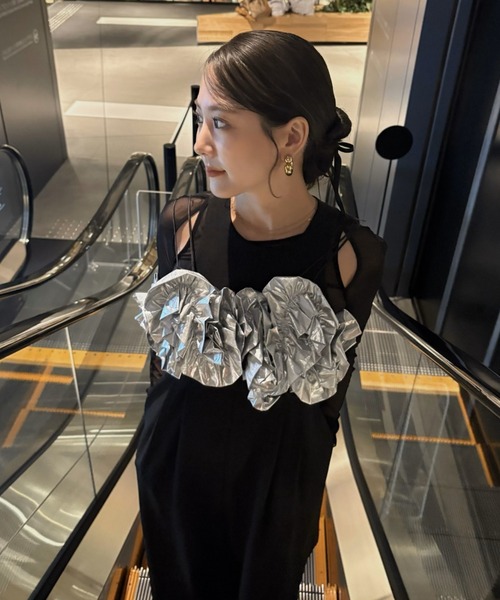 ANDRESD パンツドレス ruffled bustier pants dress ラッフル