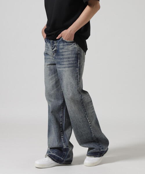 入手困難 VALABASAS/MR.BAGGY バラバサス バギーデニムy2k ROYAL FLASH ジーンズ Valabasas/バラバサス/Mr.Baggy Denim