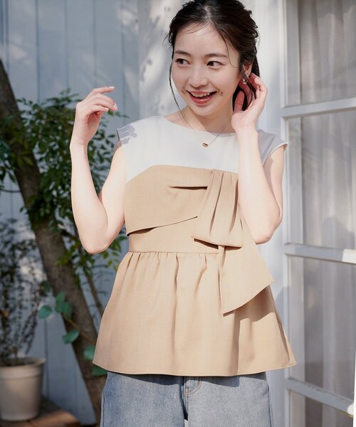 tシャツ 「WEB限定」ビスチェドッキングトップス レディース DouDou tシャツ 「WEB限定」ビスチェドッキングトップス