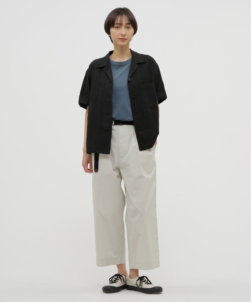 ブラウス シャツ FADED LINEN COTTON PLAINWEAVE レディース MHL. ブラウス シャツ FADED LINEN COTTON PLAINWEAVE