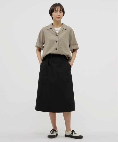 ブラウス シャツ FADED LINEN COTTON PLAINWEAVE レディース MHL. ブラウス シャツ FADED LINEN COTTON PLAINWEAVE