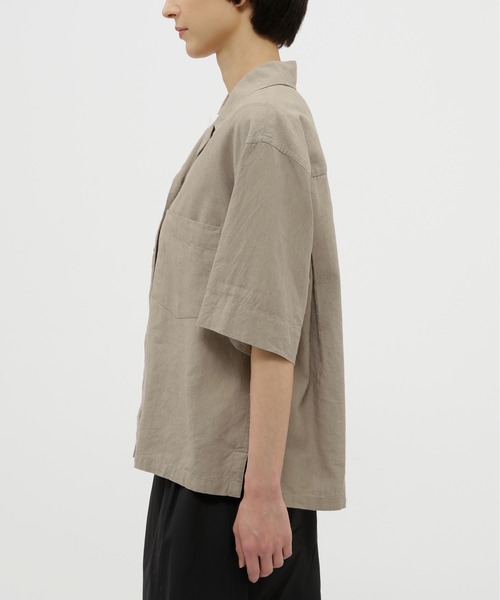 ブラウス シャツ FADED LINEN COTTON PLAINWEAVE レディース MHL. ブラウス シャツ FADED LINEN COTTON PLAINWEAVE
