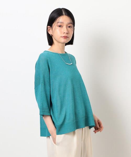 fumikauchida 購入　vintage リネン混ニット COMME CA ISM（コムサイズム） ニット セーター リネン混 5分袖ニット