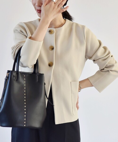 「quaranciel」 ニットカーディガン ONE SIZE ナチュラル レディース quaranciel 「quaranciel」 ニットカーディガン ONE SIZE