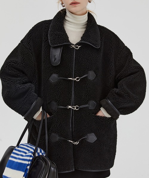 Fano Studios ボアダッフルコート Fano Studios」 ダッフルコート L ブラック レディース : ZOZOTOWN