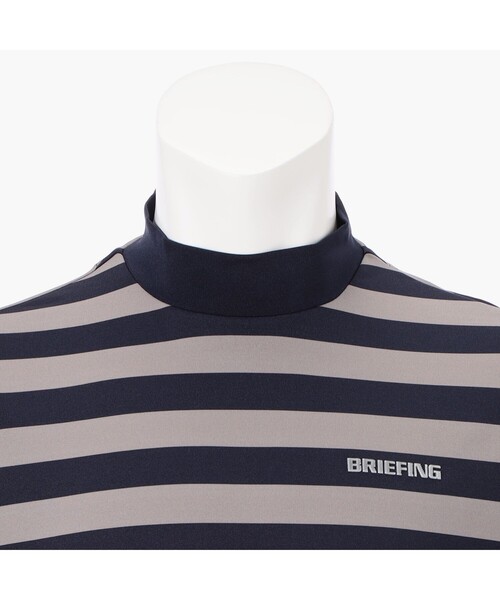 BRIEFING｜MENS MARINE STRIPE HIGH NECK | Rakuten Fashion