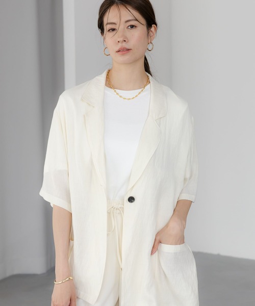 Elura エルーラ フェイクレザー コート モカグレー M Elura（エルーラ）の「ウールライクコート（その他アウター）」 - WEAR
