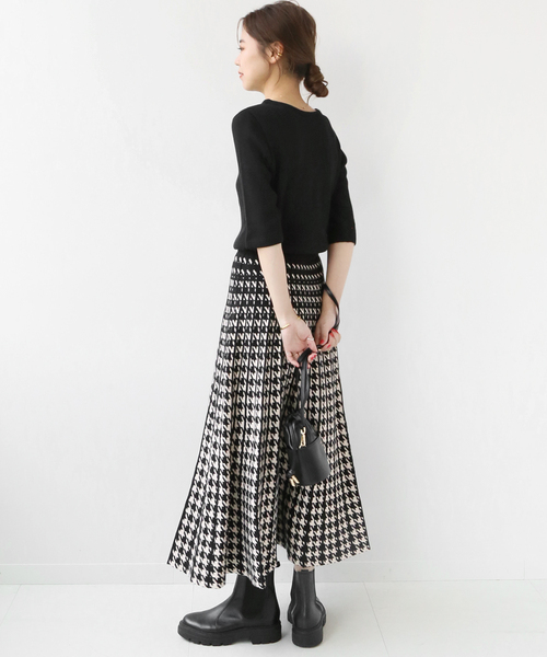 「Torrazzo Donna」 ニットスカート FREE ブラック レディース_画像3