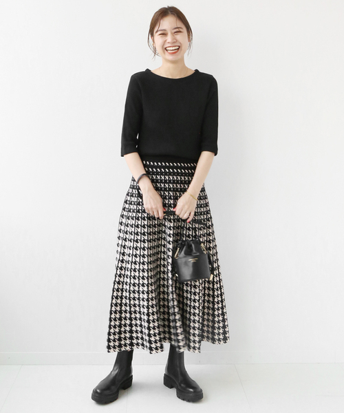 「Torrazzo Donna」 ニットスカート FREE ブラック レディース_画像6