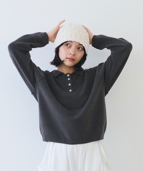 bulle de savon（ビュルデサボン） ニット セーター ジーロンラムポロ