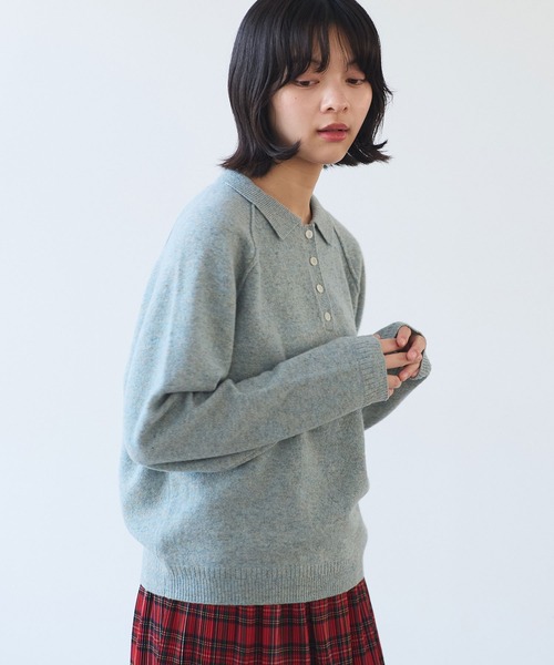 bulle de savon（ビュルデサボン） ニット セーター ジーロンラムポロ