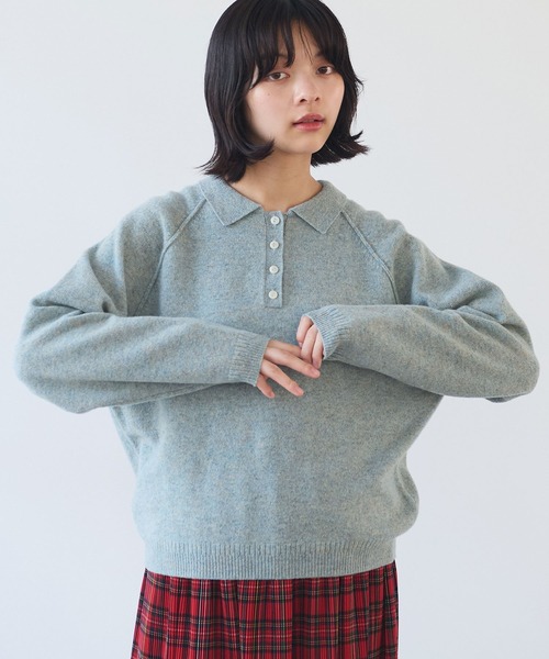 bulle de savon（ビュルデサボン） ニット セーター ジーロンラムポロ