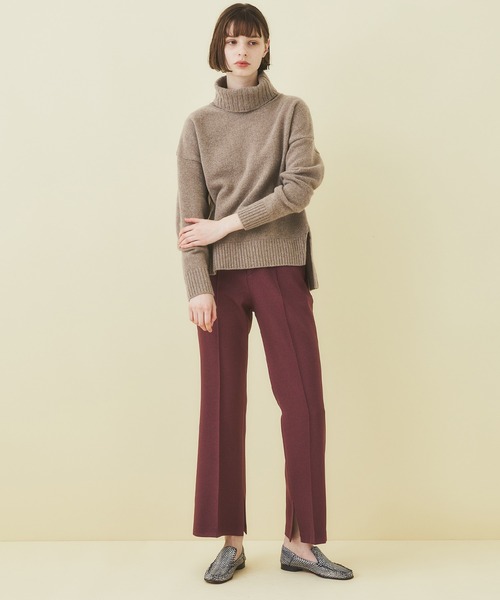 「STUDIOUS」 タートルネックニット FREE イエロー レディース_画像2