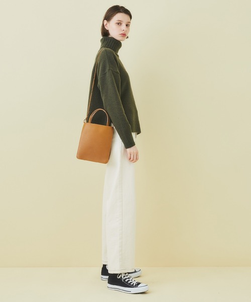 「STUDIOUS」 タートルネックニット FREE イエロー レディース_画像4