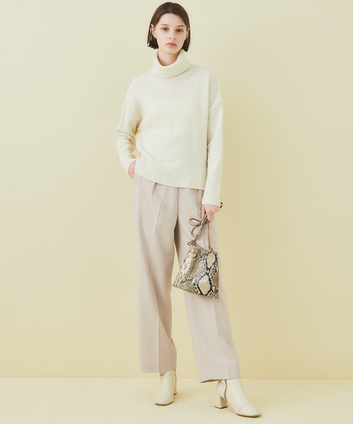 「STUDIOUS」 タートルネックニット FREE イエロー レディース_画像9