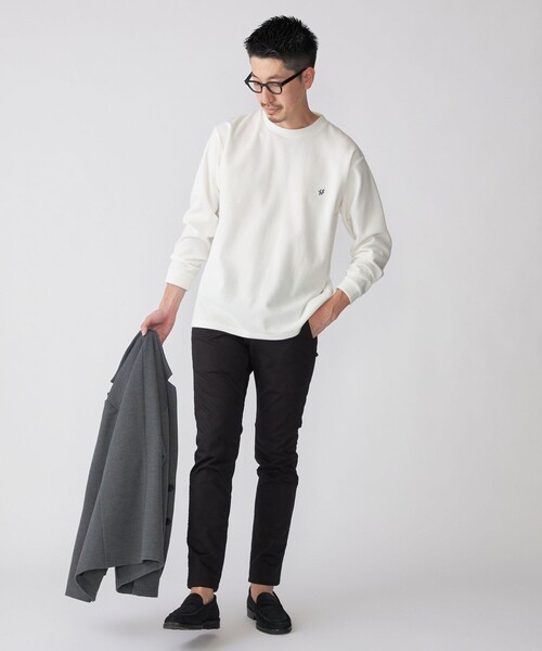 「SHIPS」 長袖Tシャツ MEDIUM ホワイト メンズ