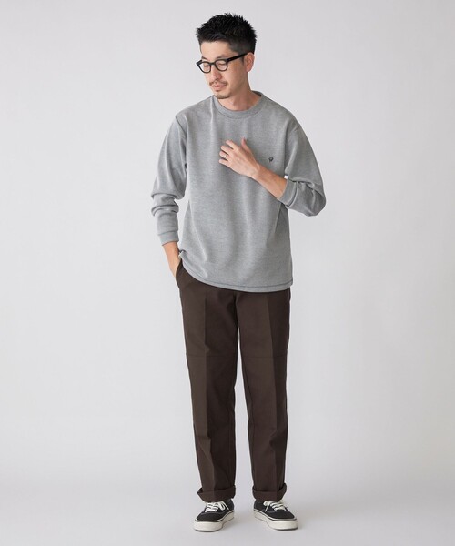 「SHIPS」 長袖Tシャツ MEDIUM ホワイト メンズ