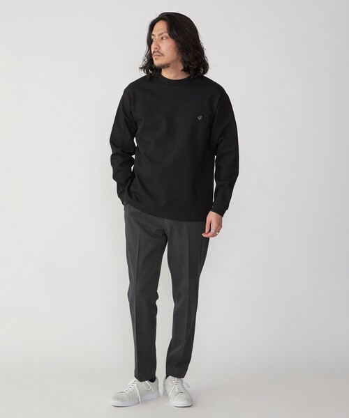 「SHIPS」 長袖Tシャツ MEDIUM ホワイト メンズ