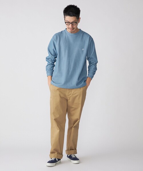 「SHIPS」 長袖Tシャツ MEDIUM ホワイト メンズ