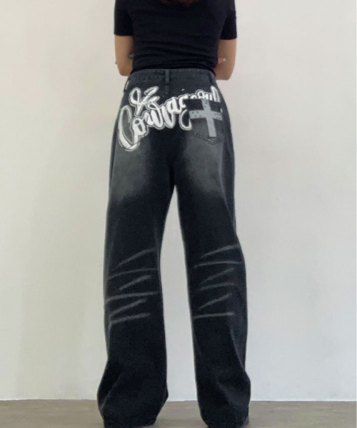 divinities ワイドデニム 激レア フェイスペイント divinities ワイドデニム 激レア フェイスペイント divinities ワイド