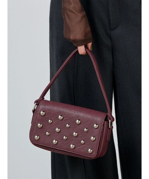 【新品】ハンドバッグ MURUA ハンドバッグ スタッズワンハンドルバッグ : ZOZOTOWN